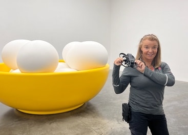 Jeff Koons - Bowl with Eggs - Drone Filming in London